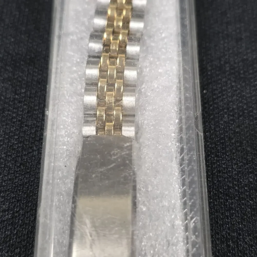 Kreisler 415T Two-Tone 24KT Gold Electroplate Watch Band Bracelet Center Clasp